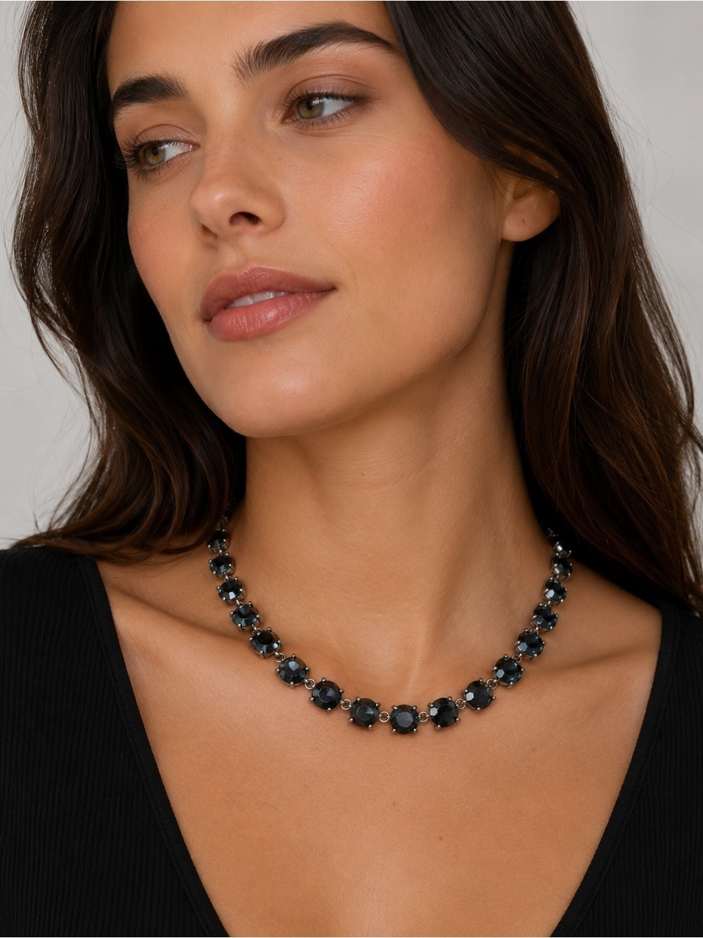 Kenneth Cole Dark Gray Chrystal's 15-18 inches